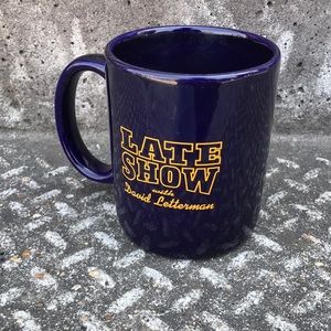 Late Show with David Letterman Coffee Mug • Tea Cup • Blue
